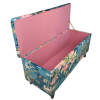 Birds and Blossom ottoman or window seat | Benches & Ottomans by Sadie Dorchester. Item made of fabric