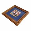hand-embroidered needlepoint JUNGLE BOOGIE monkey art framed | Embroidery in Wall Hangings by Mommani Threads. Item made of wood & wool compatible with contemporary and eclectic & maximalism style