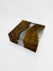 Gray Resin Coffee Table - Epoxy Custom Coffee Table | Tables by Tinella Collection. Item composed of walnut in minimalism or contemporary style