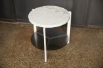 "Ternary" Side Table Steel | Tables by Joe Cauvel of Cauv Design. Item made of steel with marble