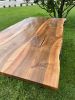 Black Walnut Epoxy Dining Table - Live Edge Wood Slabs | Tables by Tinella Collection. Item composed of walnut & metal compatible with contemporary and country & farmhouse style