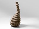 Beige Stone Floor Vase - Erosion Series in Bio Concrete | Vases & Vessels by Donatas Žukauskas. Item made of cement with paper works with boho & minimalism style
