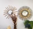 Mirror Decorative Raffia Mirror, , Boho Mirror, | Decorative Objects by Magdyss Boutique. Item composed of wood and glass in boho or contemporary style