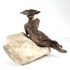 Lounging Venus | Sculptures by Catharina Goldnau Ceramics. Item composed of steel & stone