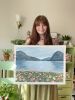 Lago do Lugano Gouache Painting | Watercolor Painting in Paintings by Lilly Carr Art