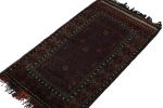 Rug & Kilim's Baluch Afghan Rug in Red, Blue & Black Pattern | Area Rug in Rugs by Rug and Kilim. Item composed of wool