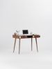 Walnut desk with drawers, bureau with storage | Tables by Mo Woodwork | Stalowa Wola in Stalowa Wola. Item composed of wood in minimalism or mid century modern style