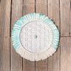 Flower of life Wall Decor - Teal and White with Quartz Stone | Macrame Wall Hanging in Wall Hangings by Gse León Art | Pearle Studios in Reno. Item made of wood with cotton