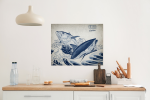 Hokusai Bluefin (Tribute) | Prints in Paintings by D.Friel / Connected By Water, LLC. Item made of canvas works with contemporary & coastal style