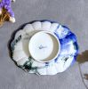 Blue-and-White Oval Plate – Japanese Ceramic Serving Dish | Ceramic Plates by Hideyo. Item composed of ceramic compatible with contemporary and japandi style