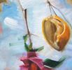 Lemon Dance, Oil on Cradled Panel | Oil And Acrylic Painting in Paintings by Andie Paradis Freeman | Hagood Homes at St. James Plantation in Southport. Item made of wood with synthetic