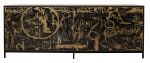 Duncan Cabinet Mix Media Artwork On Doors | Sideboard in Storage by Morgan Clayhall