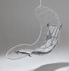 Recliner - Twig Pattern - Red Hanging Swing Seat | Swing Chair in Chairs by Studio Stirling. Item composed of steel in minimalism or modern style