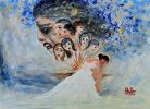 Ese dolor no es mío | Oil And Acrylic Painting in Paintings by Elena Parau. Item composed of paper in contemporary or country & farmhouse style