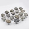 Natural Pebble Stone Pull Knob Handles for Cabinets | Hardware by SeaStoneCrafts. Item made of aluminum with granite works with country & farmhouse & coastal style