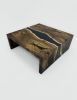 Waterfall Coffee Table - Epoxy Coffee Table - Black Epoxy | Tables by Tinella Collection. Item made of wood works with contemporary & art deco style