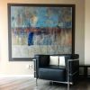 Blue Study Series | Oil And Acrylic Painting in Paintings by Margaret Kisza. Item composed of canvas