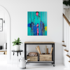 Falling Silence — Alienation Series | Paintings by Gela Mikava. Item made of fabric works with contemporary & eclectic & maximalism style