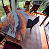 220cm x 100cm Epoxy Dining Table, Gray) Epoxy Resin Table, | Tables by Innovative Home Decors. Item composed of walnut