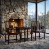 Imperial Ming Comb-Back Straight Spindles Armchair Trio Set | Chairs by Dynasty Artisan. Item composed of wood compatible with contemporary and eclectic & maximalism style