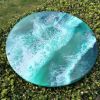 Emerald Surf | Mixed Media by Art By Skevi. Item made of synthetic