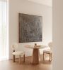 Silver Wall Art -«Silver Scales» | Oil And Acrylic Painting in Paintings by Berezart. Item composed of canvas in minimalism or mid century modern style