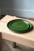 Handmade Porcelain Dinner Plates. Green | Dinnerware by Creating Comfort Lab. Item made of stoneware