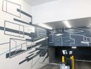 Parking entryway Mural | Street Murals by Damien Gilley Studio | Field Office in Portland. Item made of synthetic