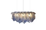 Modern Fabric Pendant Hand-painted Light Nebula Grande 150cm | Chandeliers by Costantini Design. Item composed of fiber in boho or contemporary style