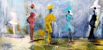Social Distancing | Oil And Acrylic Painting in Paintings by Marie Manon Art | Calgary in Calgary. Item composed of canvas