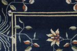 Rug & Kilim’s Chinese Art Deco Rug, Dark Blue with Elegant | Area Rug in Rugs by Rug and Kilim