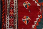 Antique Gabbeh Geometric Red and Blue Wool Persian Rug 10856 | Area Rug in Rugs by Rug and Kilim
