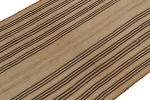 Vintage Kilim rug with Beige-Brown Stripe Patterns, Panel | Area Rug in Rugs by Rug and Kilim