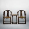 Heritage Ming Style Scholar's Dragon Horseshoe Armchair Set | Chairs by Dynasty Artisan. Item made of wood works with minimalism & contemporary style