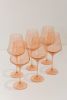 Estelle Colored Wine Stemware {Blush Pink} | Cups by Estelle Colored Glass