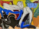 LES BELLES II | Oil And Acrylic Painting in Paintings by THEODOSIA MARCHANT. Item composed of canvas & synthetic