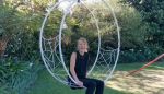 Wheel in Parts to save on Shipping Costs | Swing Chair in Chairs by Studio Stirling. Item made of steel