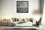 Ciel Gris En Normandie / Gray Sky In Normandy | Oil And Acrylic Painting in Paintings by Sophie DUMONT.. Item composed of canvas in contemporary or japandi style