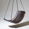 Modern Leather Sling Hanging Chair Now in A Slimmer Frame fo | Lounge Chair in Chairs by Studio Stirling. Item made of steel with leather works with minimalism & contemporary style