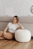 Pouf | Pillows by Chasha Home. Item composed of cotton