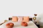 Maya Accent Cushion, Peach | Pillows by Casa Amarosa. Item made of cotton