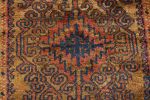Antique Baluch Geometric Pink and Golden Brown Wool Persian | Area Rug in Rugs by Rug and Kilim