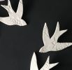 Swallows Over Morocco White Porcelain Bird - Set of 5 | Art & Wall Decor by Elizabeth Prince Ceramics