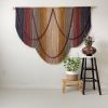 Boho Rainbow Fiber Art Yarn Wall Hanging | Macrame Wall Hanging in Wall Hangings by Mercy Designs Boho. Item made of wood with synthetic works with boho & mid century modern style