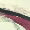 Orchid & Black Abstract in Washi | Oil And Acrylic Painting in Paintings by Jan Sullivan Fowler. Item composed of paper and synthetic