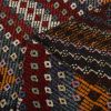 Vintage Mid-Century Geometric Diamond Red Orange and Blue | Area Rug in Rugs by Rug and Kilim