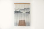 Mountain and Lake Tapestry | Wall Hangings by WOOL + ROPE. Item made of oak wood & wool