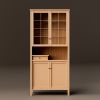 Shoji Cabinet Hutch | Storage by Big Sand Woodworking. Item composed of oak wood & glass compatible with modern style