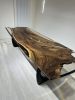 Epoxy Resin Table Top, Clear Epoxy Resin Dining Wood Table | Dining Table in Tables by Tinella Collection. Item composed of oak wood and metal in boho or minimalism style