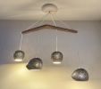 Claylight Tune | Chandeliers by lightexture. Item made of wood with ceramic works with boho & minimalism style